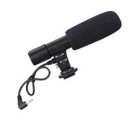 SHINEOFI Microfono per Interviste per Videocamera Dslr e Videocamere, Portatile Alta Definizione Slitta a Contatto Caldo e Compatibilità per Registrazioni Professionali in Esterni e Interni