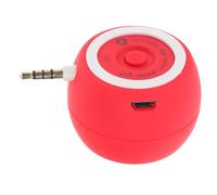 SHINEOFI Mini Altoparlante Portatile Ingresso Audio 3,5mm, Design Compatto in Plastica Rossa, Batteria 350mah, per Ufficio e Scuola