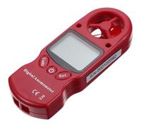 SHINEOFI Mini Anemometro Portatile Digitale senza Batteria, Misuratore di Velocità del Vento con Igrotermografo Digitale, Design Antiscivolo in Plastica Resistente, per Misurazioni