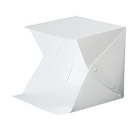SHINEOFI Mini Box Fotografico con LED Doppia Striscia Sfondi Colorati Diffusa Uniforme per Foto Naturali Portatile