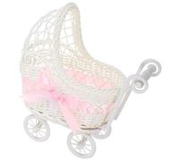 SHINEOFI Mini Cestino portaoggetti in plastico Rosa, Forma Passeggino, Leggero e Facile da trasportare, per Shower e Cesto Caramelle Matrimonio