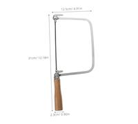 SHINEOFI Mini Seghetto da Traforo con in Ergonomico in Acciaio Resistente Telaio U per Stabilità e Precisione Manuale per Lavori Falegnameria e