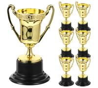 SHINEOFI Mini Trofei 10 Pezzi di Trofei d'oro Premi in Plastica per Bambini Piccoli Trofei per Bomboniere Premi Premi Vinti Concorsi