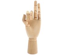 SHINEOFI Modello di Mano in Legno Articolato Dita Flessibili per Studi Artistici, Decorazione da Tavolo Beige, Sviluppa Abilità Pratiche e Pose per Schizzi