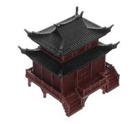 SHINEOFI Ornamento Tradizionale per Miniatura e Pagoda in Plastica Marrone in Cinese, Resistente Compatto Paesaggio Bonsai Architettura Acquari e Studio