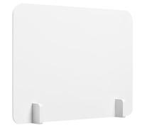 SHINEOFI Pannello Divisorio da Tavolo Bianco in PVC, Barriera Spray Proof | Scuola e Hotel, Resistente All'usura e Antirottura, Edge Rotondo, Room Divider per Studio e Mensa
