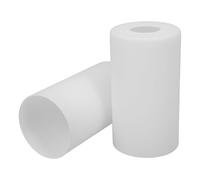 SHINEOFI Paralume Cilindrico in Vetro Bianco Latte 2 Pezzi Coprilampada Alto Compatibile E27 per Lampada da Scrivania Lampada a Sospensione Arredamento Moderno per Interni