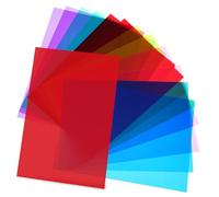 SHINEOFI Pellicole Diffusore Luce Colorate Pvc 12 Pezzi per Fotografia e Video Professionali