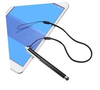 SHINEOFI Penna Touch Screen in Metallo 9 Mm Con Punta in Silicone, Set Da 5 Pezzi Con Cordino Anti-smarrimento, Compatibile Con Telefoni e Tablet Per Scrittura e Disegno Su Touchscreen (nero