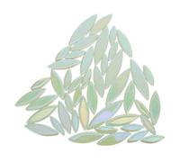 SHINEOFI Piastrelle Mosaico Ceramiche a Foglia e Petalo Verde Chiaro | Materiale da 100g, Superficie Liscia, Facile da Maneggiare, per Pareti e Bagni