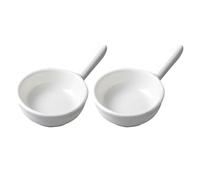 SHINEOFI Piatti per Salsa in Porcellana 2 Pezzi, Mini Ciotole da Cucina 6 Cm per Condimenti e Snack, Contenitori per Alimenti Versatili per Casa e Ristorante