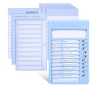 SHINEOFI Planning Board Blu in Plastica Sliders e Supporto Pieghevole | Layout Visivo Chiaro, Uso da Parete o Scrivania, Metodo Premi e Penalità