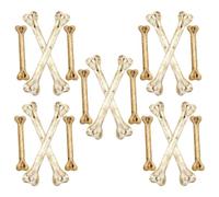 SHINEOFI Plastica Ossa Finte Decorative Due Misure 20 Pezzi, Foro | Dieci Grandi e Dieci Piccole, Effetto Realistico, per Collane, Luci e Tavoli, Halloween
