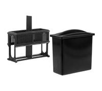 SHINEOFI Porta Diapositive per Microscopio in Plastica Resistente a Sostanze Chimiche Supporto per Colorazione Vetrini da Laboratorio da 24 Pezzi con Coperchio Grigio Organizer