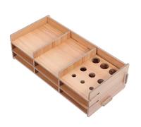 SHINEOFI Porta Penne per Trapano a Diamante in Legno con 9 Scomparti e 3 Livelli, Design Verticale Salvaspazio per Artigianato DIY e Scrivania