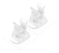 SHINEOFI Porta Scope da Parete Adesivo 2 Pezzi in Abs Multiuso, Leggero e Resistente, Adatto per Bastoni da 1,7 a 3 Cm, per Bagno e Cucina