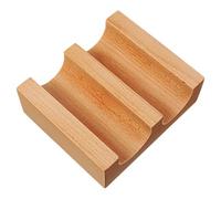SHINEOFI Porta Sushi in Legno a Forma di U 2 Scomparti, Espositore per Sushi e Snack, Vassoio Riutilizzabile per Buffet, Cucina Giapponese Elegante