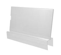SHINEOFI Portanome Acrilico Tavolo Espositore Stabile per Uffici e Eventi Supporto Cartellini Personalizzabile per Postazioni e Stand
