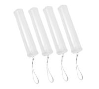 SHINEOFI Portapenne Telescopico Trasparente 4 Pezzi Per Studenti e Artisti, Contenitori Per Pennelli e Cancelleria Regolabili, Custodia Multifunzione Leggera e Salvaspazio Per Viaggi e Studio