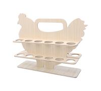 SHINEOFI Portauova Legno Creativo per Portatile per Uova da Tavolo Organizer per Uova con Design Antiscivolo e Protezione da Urti per e