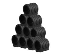 SHINEOFI Proteggi Piedi per Mobili 10 Pezzi in Plastica Neri 19Mm Copri Gambe a Forma di U per Sedie e Sgabelli Tubolari Antiscivolo per Ambienti Interni come Sala Pranzo e Ufficio