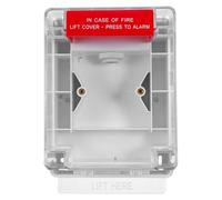 SHINEOFI Protezione per Pulsante di Allarme Antincendio Rosso in Plastica Resistente Agli Urti 18,5x12x9,2 Cm per Rilevatori di Fumo e Interruttori Antincendio da Esterno e Industrie