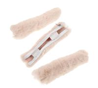 SHINEOFI Protezione per Tracolla da Borsa in Pelliccia Sintetica Cerniera Set da 3 Coperture Imbottite Morbide 20 CM Accessorio per Tracolle Tote e Zaini da Viaggio in Peluche Karakchi