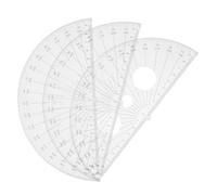 SHINEOFI Righello Goniometro 3 Pezzi Goniometro Geometrico in Plastica Trasparente da 180 Gradi - Strumento di Disegno di Misurazione Portatile per Studenti Che Imparano La Matematica E