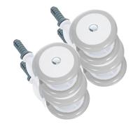 SHINEOFI Ruote di Ricambio in Plastica Resistente 4 Pezzi per Deambulatore Silenziose Assorbimento degli Urti Migliorato Colore Casuale per Passeggino e Camminatori