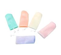 SHINEOFI Sacchetti di Sapone Esfolianti a Rete 6 Strati, Set da 5 Pezzi Multicolore Coulisse, Portasapone Portatile per Doccia e Viaggio, Adatti per Saponi Fatti a Mano e Cosmetici