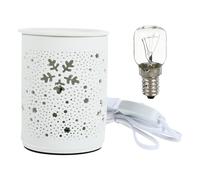 SHINEOFI Scaldacera Elettrico in Ceramica Spina Bruciatore per Aromaterapia e Luce Notturna per la Casa Diffusore di Fragranze per Zona Rilassante