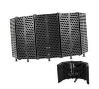 SHINEOFI Scudo Isolante per Microfono Pieghevole Schermo Isolante Professionale per Registrazione in Studio Attrezzatura da Studio