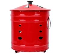 SHINEOFI Secchio Bruciatore Smaltato per Carta Moneta, Inceneritore da Giardino Fori di Ventilazione, Secchio per Sacrifici e Bruciatura Rituale, Dimensione Adatta Uso Stile Casuale