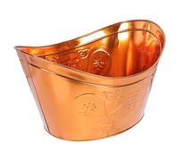 SHINEOFI Secchio di Sacrificio in Ferro Resistente alle Alte Temperature, Inceneritore di Carta Moneta Dorato Ampia Apertura per Forniture per Sacrifici, Adatto per Templi e Cerimonie