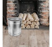 SHINEOFI Secchio per Cenere da Stufa in Ferro Resistente Porta Carbone per Barbecue da Giardino Paletta Contenitore Portatile per Stoccaggio Cenere e Carbone Adatto a Uso Esterno