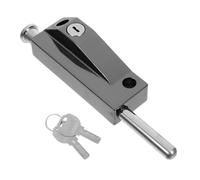 SHINEOFI Serratura per Porta Scorrevole con Chiavistello a Molla Bloccabile, Chiusura a Molla con 2 Chiavi, Montaggio a Superficie e Installazione a Terra, Chiavistello per Porte Girevoli