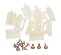 SHINEOFI Set 10 Guide per Porte Scorrevoli a Scomparsa in Plastica Resistente Fermo Inferiore e Fibbia di Posizionamento, per Montaggio a Pavimento su Moquette, Ricambi per Ante