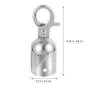 SHINEOFI Set 2 Fermacorda in Acciaio Inox 304 Ganci a Scatto e Tappi Terminali per Funi di Sicurezza Accessori per Montanti e Cordini per Controllo Folla Adatti per Terrazze e Barriere