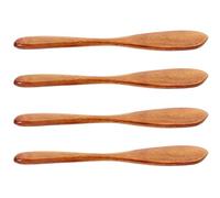 SHINEOFI Set 4 Coltelli da Burro in Legno di Nanmu Coltelli Spalmatore per Marmellata e Formaggio Utensili Cucina per Casa e Ristoranti Spalmaburro Superficie Liscia per Pane e Torte