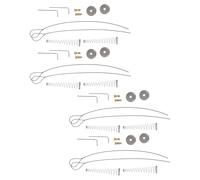 SHINEOFI Set 4 Pezzi Catenaccio Regolabile in Acciaio Inox per Cancelli Esterni, Chiavistello a Molla per Cancello Giardino e Cortile, Apriporta Resistente alle Intemperie per Recinzioni