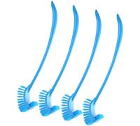 SHINEOFI Set 4 Pezzi Scopini per Wc Manico lungo Blu Spazzole per la Pulizia Angoli e Scanalature Accessori Bagno per Uso Domestico e Hotel Forniture per Toilette Maniglia Appendibile