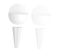 SHINEOFI Set 4 Pezzi Vaso da Parete Sospeso in Plastica Vaso per Fiori e Piante con Gancio Adesivo Design Semicircolare e Rettangolare per Decorazione Murale e Organizzazione Floreale