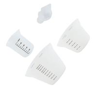 SHINEOFI Set 4 Tazze Misurazione in Silicone Riutilizzabili 10-500ml, Misurini Graduati Antiscivolo per Cucina e Latte, Utensili Misura Flessibili e Facili da Pulire per Preparazioni