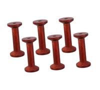 SHINEOFI Set 6 Pezzi Bobine di Legno Vintage per Cucito e Ricamo, Porta Spolette Pratico ed Elegante, Dimensioni 3.5x7.5cm, per Cucito Professionale e Domestico