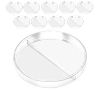 SHINEOFI Set da 10 Piastre di Petri da 90mm con Coperchio, Piatti di Agar Trasparenti per Coltura Funghi e Tessuti Vegetali, Contenitori da Laboratorio per Biologia, Microbiologia