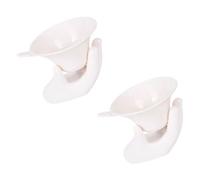 SHINEOFI Set da 2 Filtri per Tè in Ceramica Bianca Tea Leader, Colino per Teiera Riutilizzabile per Tè Sfuso e Spezie, Infusore Pratico e Facile da Pulire per Uso Domestico