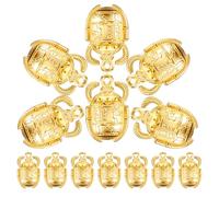 SHINEOFI Set da 25 Ciondoli Egiziani a Forma di Coleottero in Metallo Dorato Accessori per Gioielli Fai da Te per Collane Braccialetti e Portachiavi Design Storico Egizio