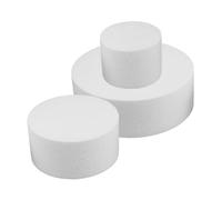SHINEOFI Set di 3 Rotondi in Schiuma per Decorare Torte A più Livelli Rotondi in Schiuma per Esercitarsi E per Esporre Le Torte