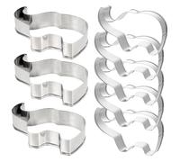 SHINEOFI Set di 8 Stampini per Biscotti a Forma di Elefante in Acciaio Inox per Attività Creative Genitori e Ragazzo Ragazza Accessori da Cucina