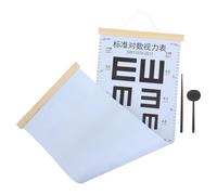 SHINEOFI Set Tabella Oculistica per Esame della Vista da Parete in Plastica Occlusore e Puntatore Manuale Strumenti Oculisti per Test Visivo Adulti e Attrezzatura per Uso Domestico e